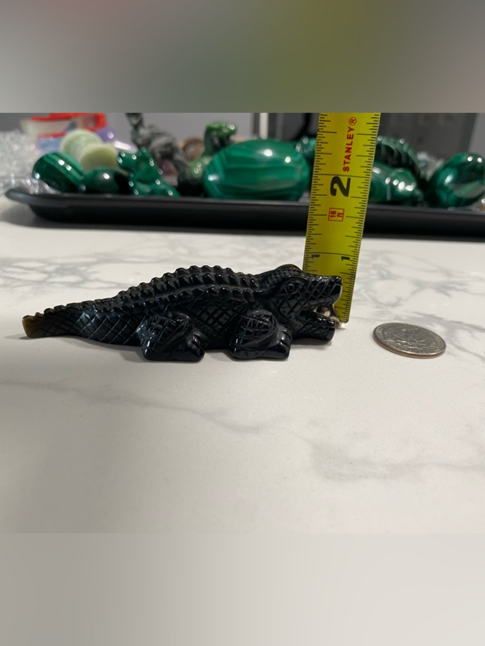 Gold Sheen Obsidian Alligator - Picture 12 of 12